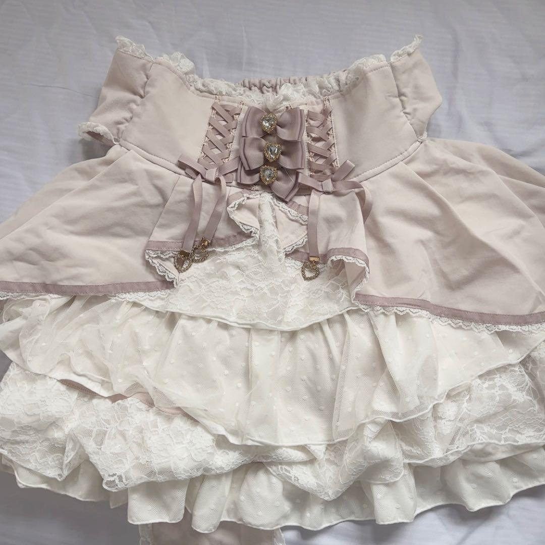 lizlisa リズリサ フロントカシュクールスカート ピンク