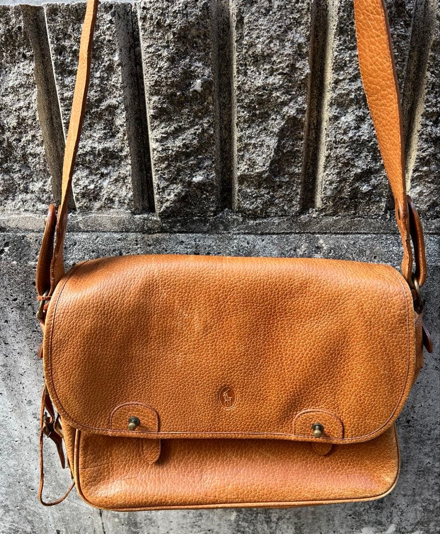 POLO RALPH LAUREN レザーショルダーバッグ