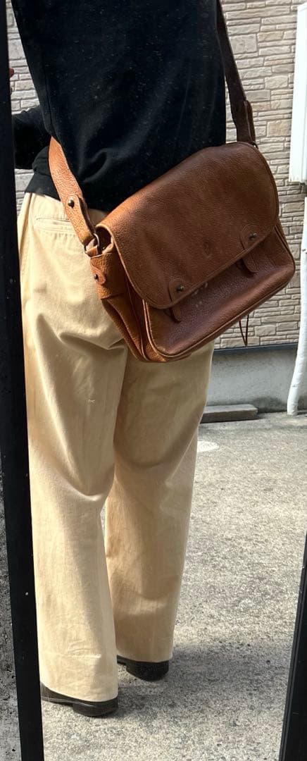 POLO RALPH LAUREN レザーショルダーバッグ