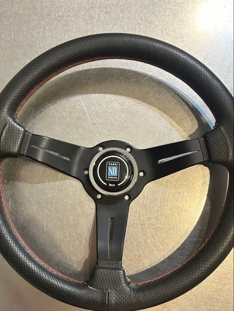 NARDI ナルデイ　ラリー　ディープコーン　33cm 赤ステッチ　正規品