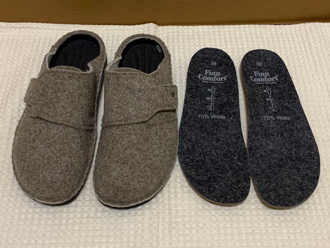 1足限り！ドイツ製レディースフィンコンフォート屋内外兼用中敷き付きサンダル5