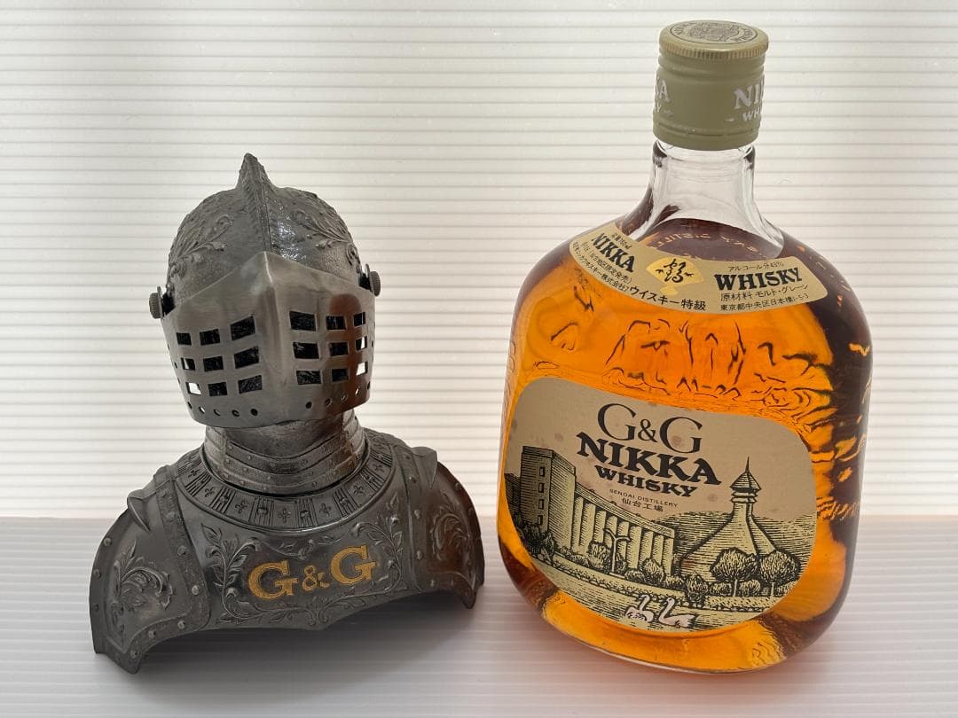 未開封　NIKKA　G&G　WHISKY　仙台工場　騎士　鎧　西洋　ボトル