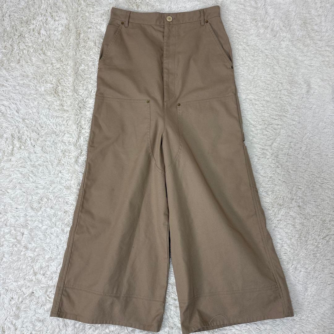 【最高級】VETEMENTS ワイドペインターパンツM　ワーク　ベージュ　Wニー