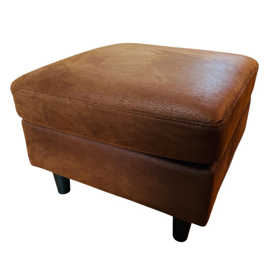 レザーテックス オットマン スツール 足置き ソファ 1人掛け