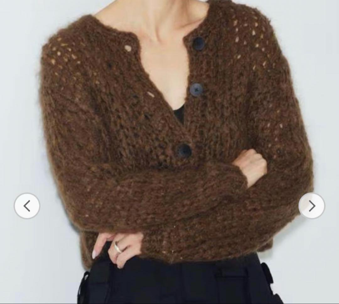 AEWEN MATOPH　ジャンボタム2WAY カーディガン ブラウン