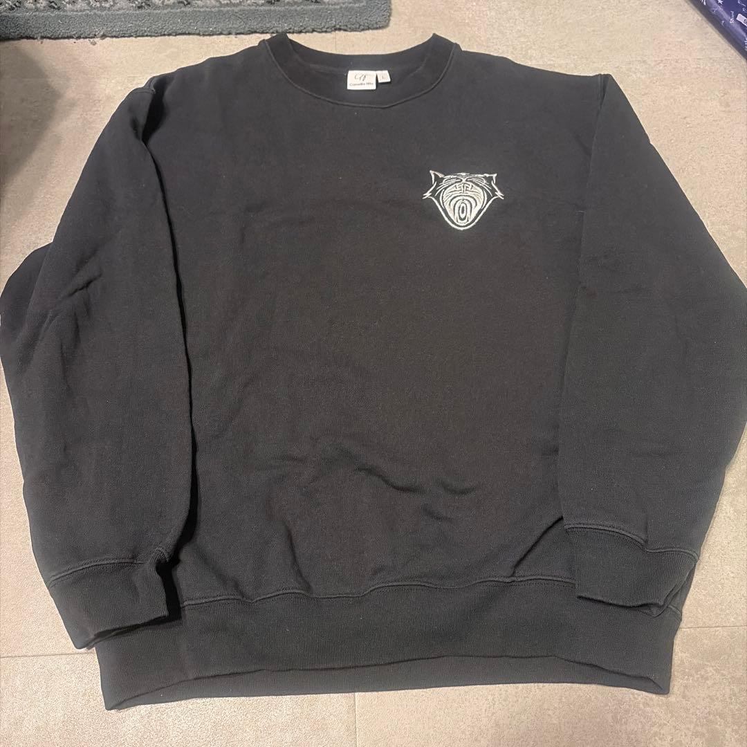 唾奇 Camellia Hito 猫刺繍 ブラック スウェット L