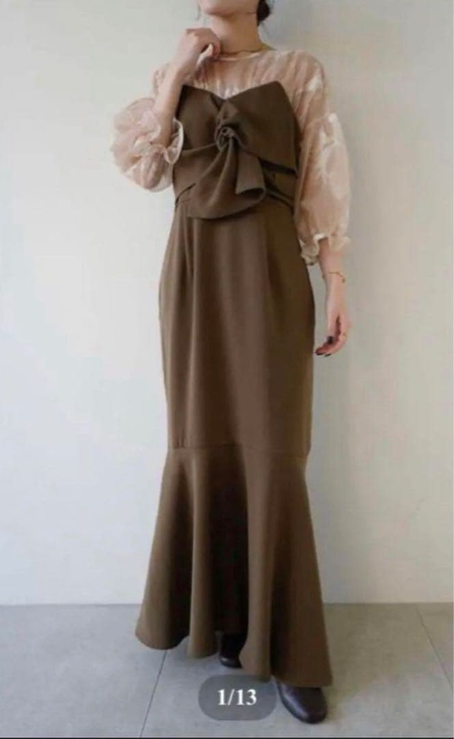 acka シアーパフドレス