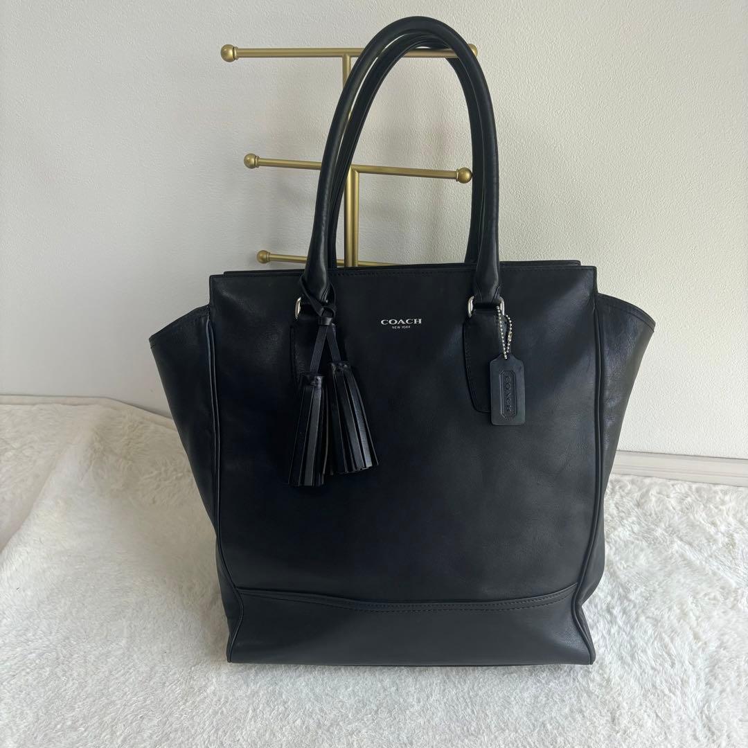 コーチ　COACH トートバック　ビジネスバック　大容量　レザー　ブラック