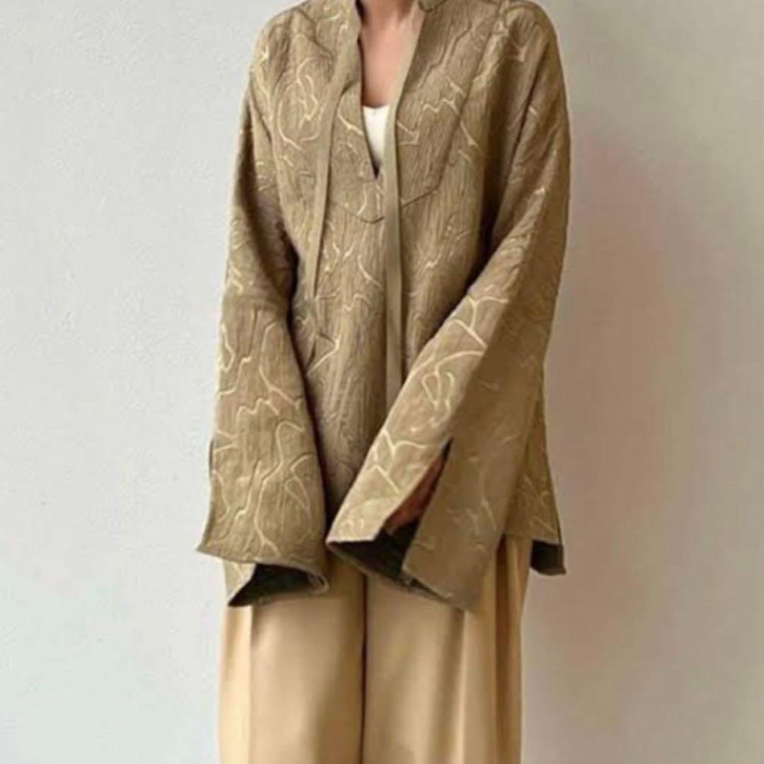 TODAYFUL ジャガードスキッパープルオーバー ベージュ