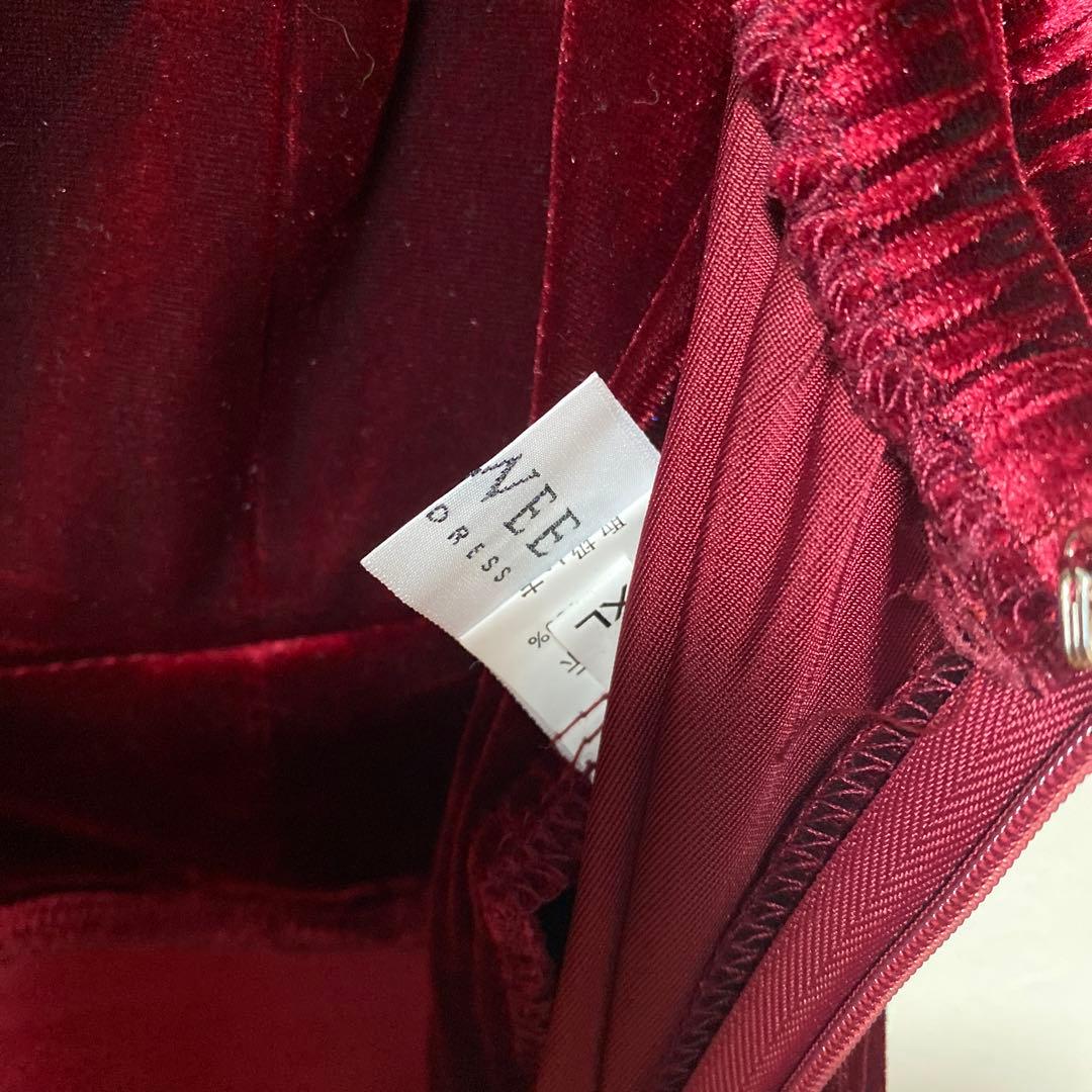 専用【新品未使用】Tweed ベロア生地 ビーズ装飾 カラードレス