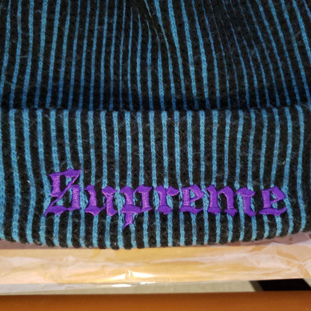 Supreme 2-Tone Rib Beanie 青 赤セット