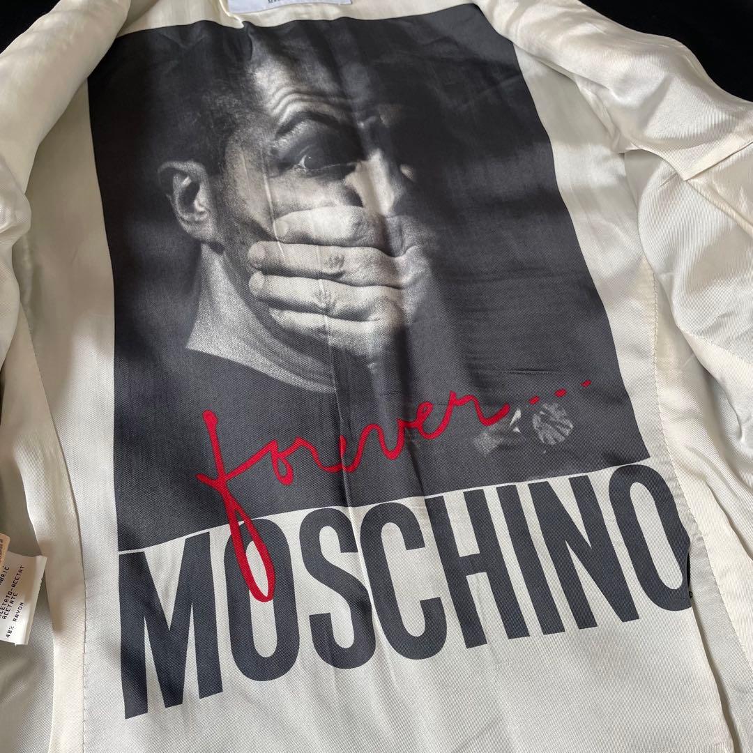 MOSCHINO AEFFE SPAステッチテーラードジャケット　黒◆A485