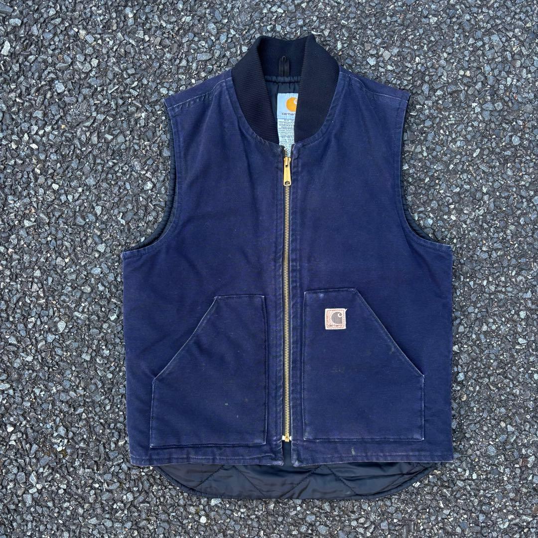 や*ん様 Carhartt カーハートダックベストデトロイトV02MDT Siz