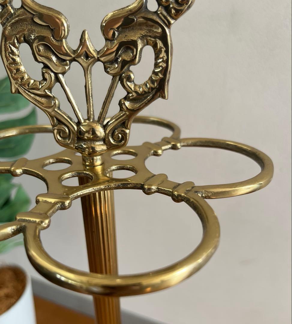 アンティーク調　傘立て　真鍮　モダン　イタリア　アンブレラスタンド　ビクトリアン