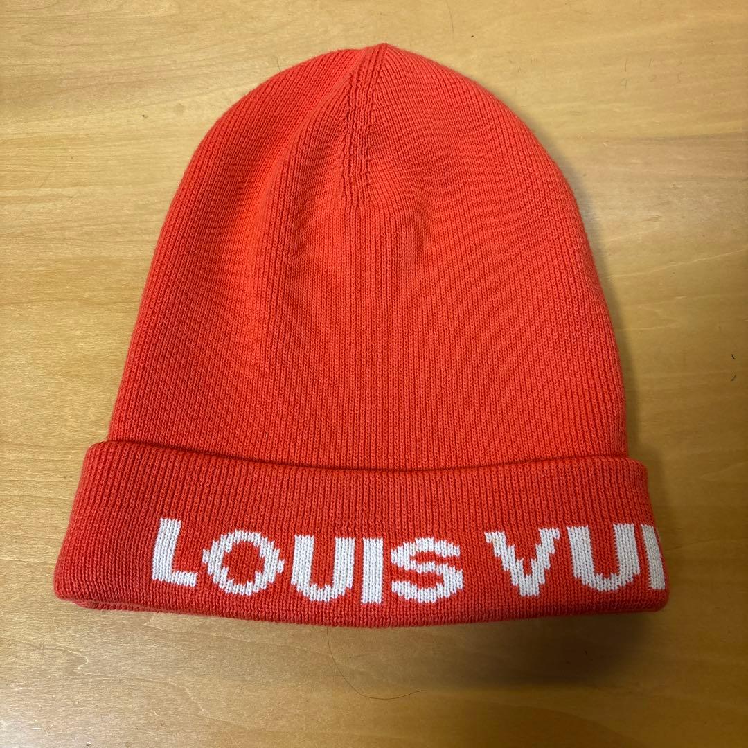 LOUIS VUITTON ルイヴィトン オレンジ ニット帽 LVCUP