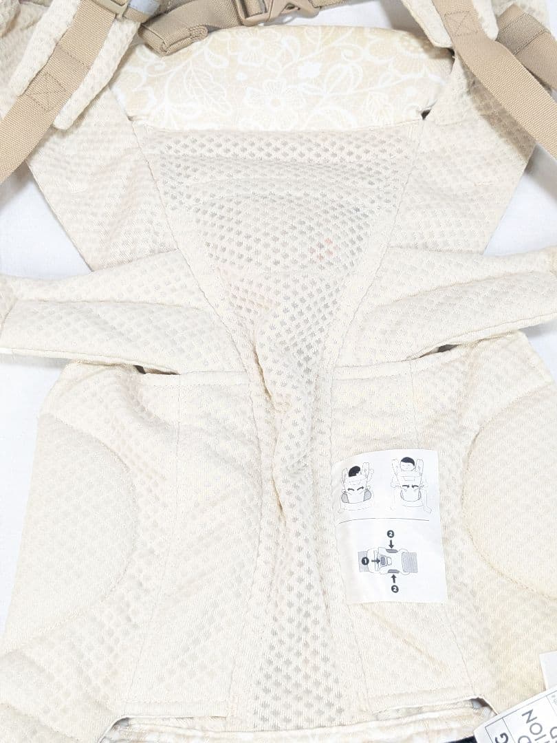 美品 ergobaby エルゴ オムニ ブリーズ クリームフラワーレース