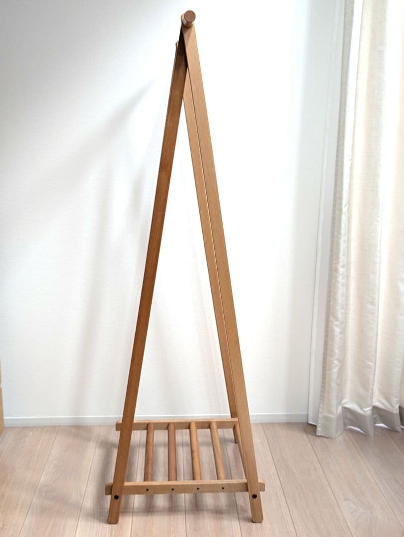 【最終値下げ】天然木A型ハンガーラック 幅73cm