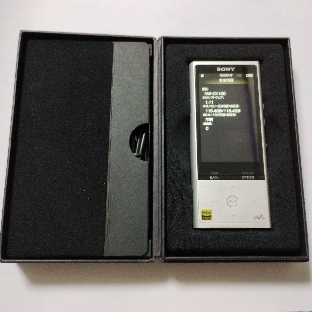 SONY ウォークマン ハイレゾ音源対応 NW-ZX100　純正レザーケース付き