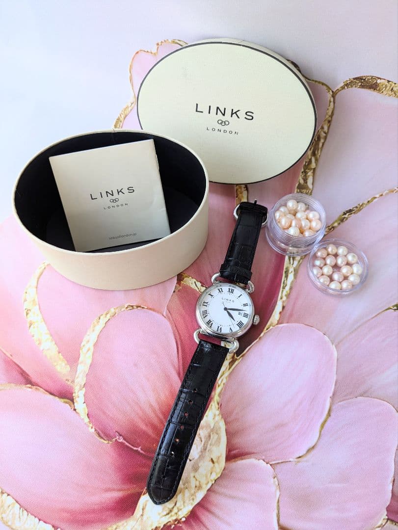 【非売品/美品】Links of Londonドライバー レザーウォッチ