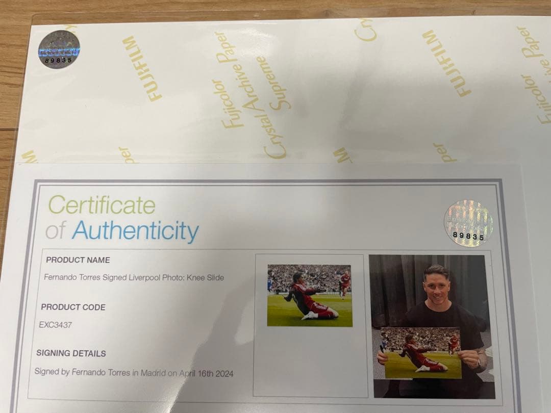 【証明書付】トーレス 直筆サイン プレミア 初GOAL A3サイズ
