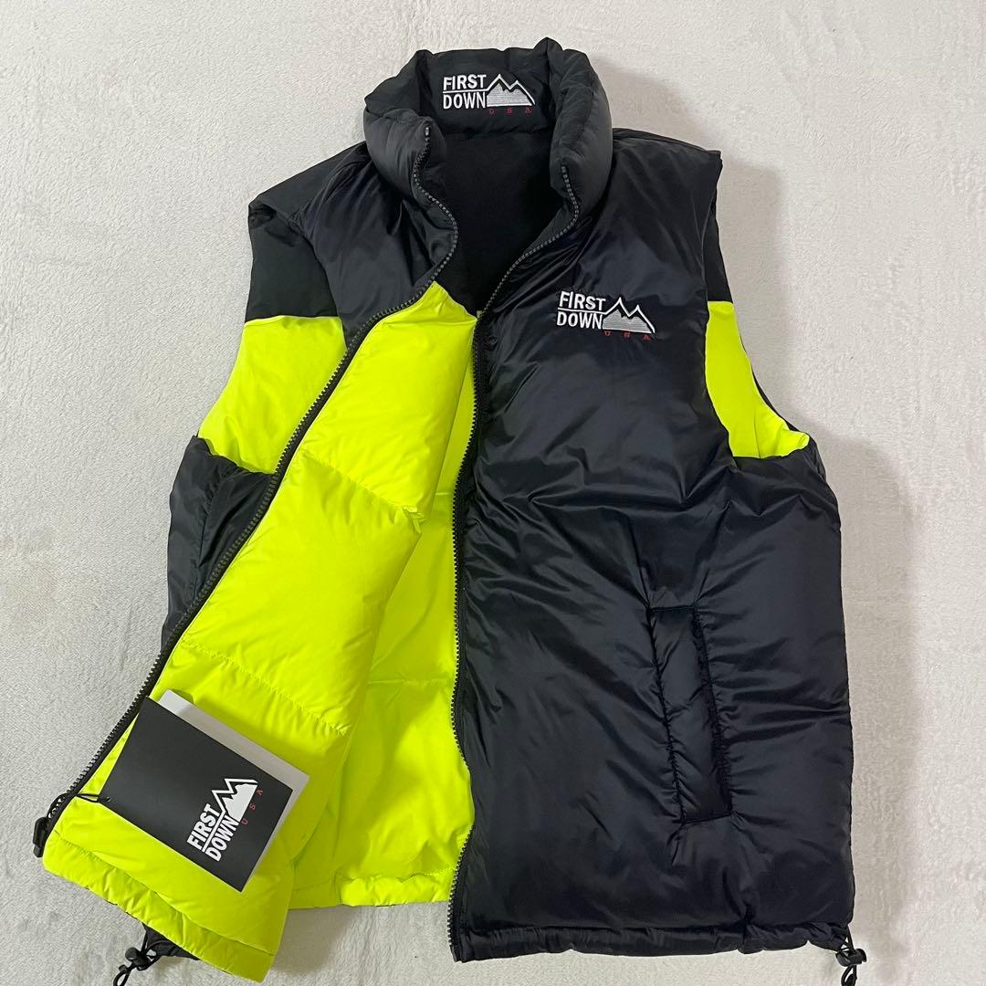 【未使用タグ付】ファーストダウン　ダウンベスト　リバーシ　700F　定価2.5万