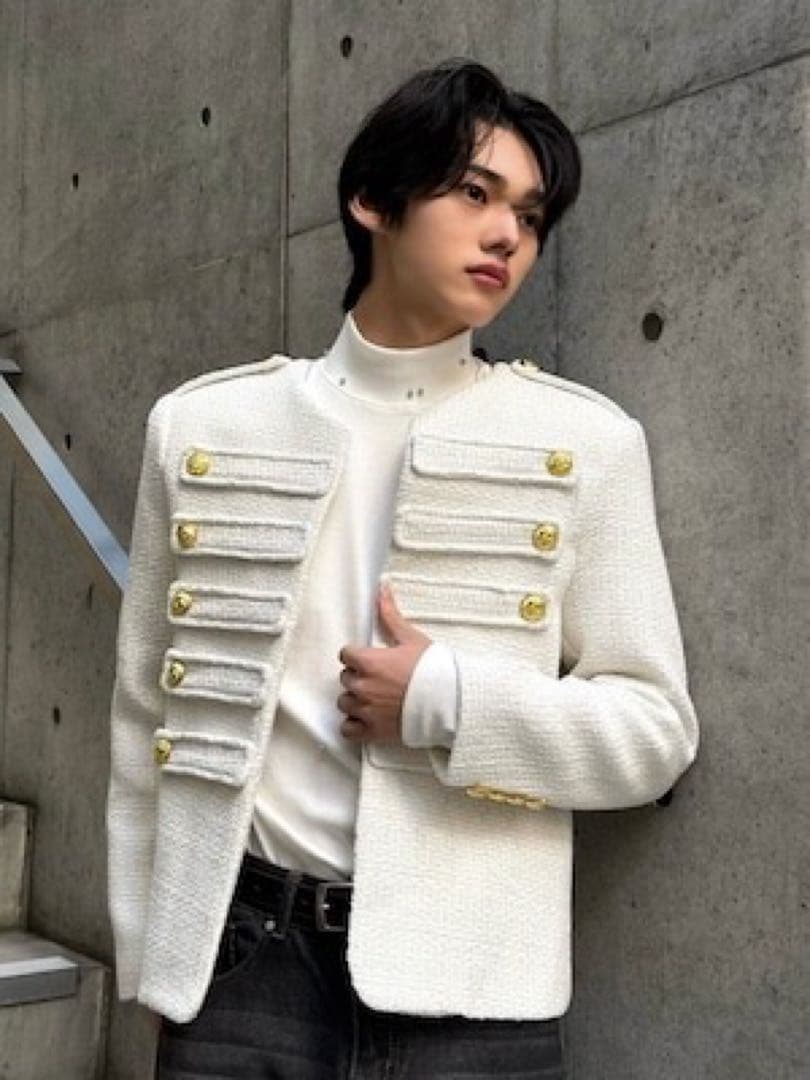 【定価22,800円】ALUDE SELECT デザインツイードジャケット