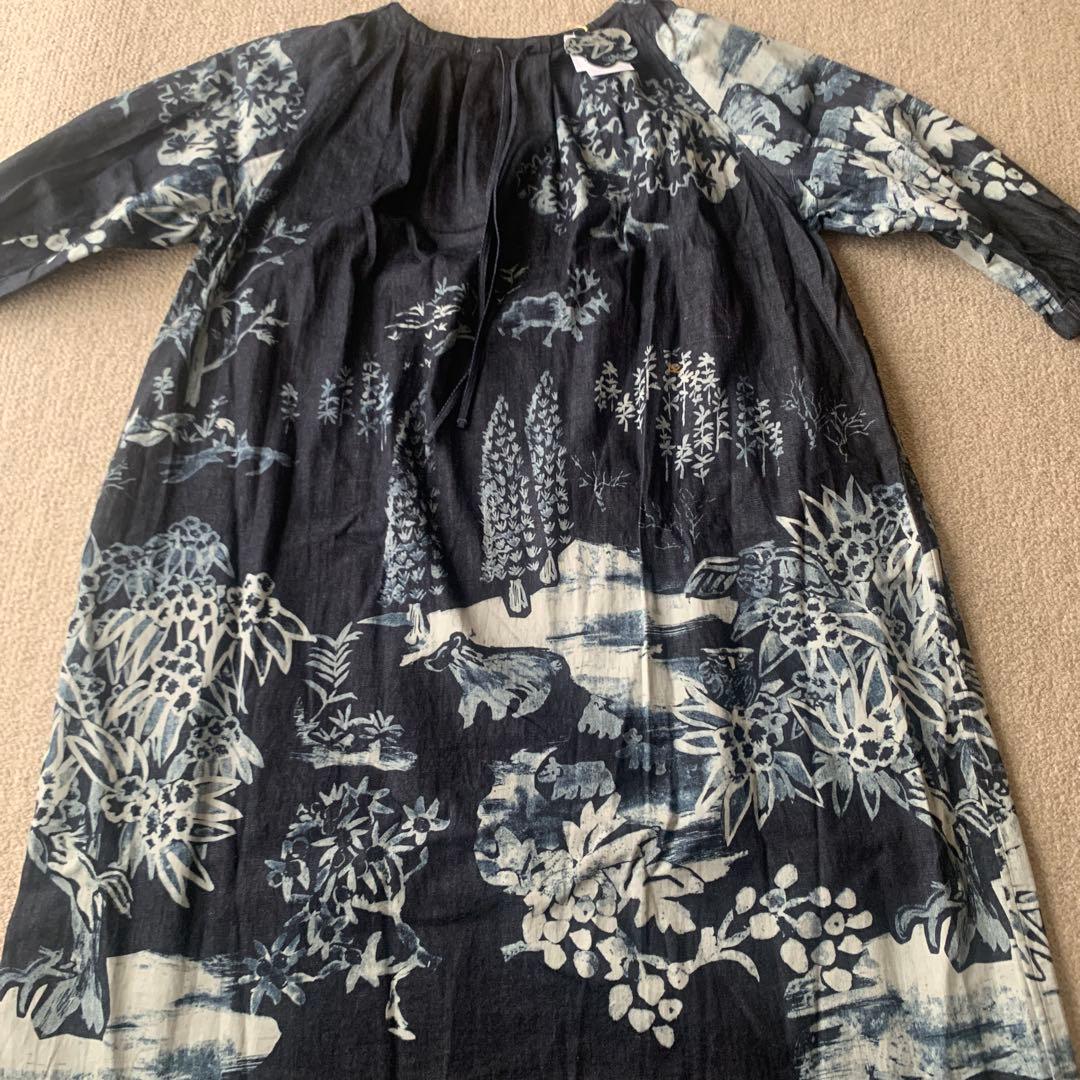 新品未使用　４５R インディゴ　ワンピース