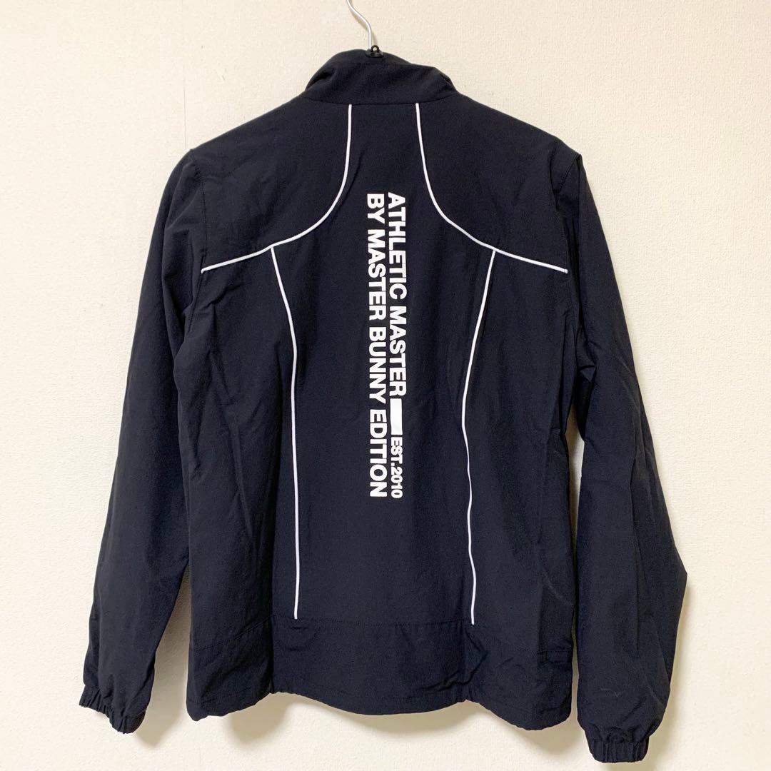 マスターバニーエディションMBE ブラック ロゴラインブルゾン　ゴルフジャケット