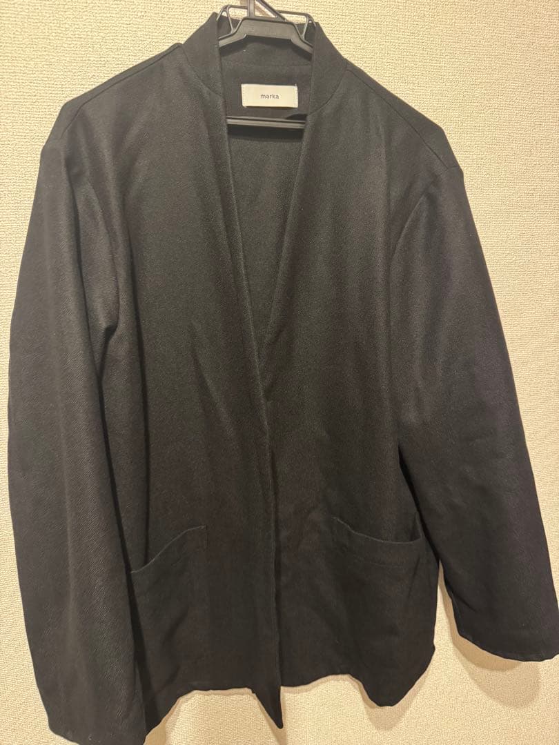 ジャケット・アウター marka LAPELLESS SHIRT JACKET WOOL