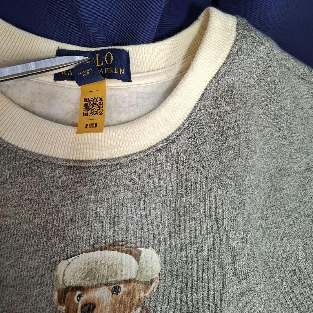 2025最新作ラルフローレンスエット　ポロベア トレーナー　ボーイズL160