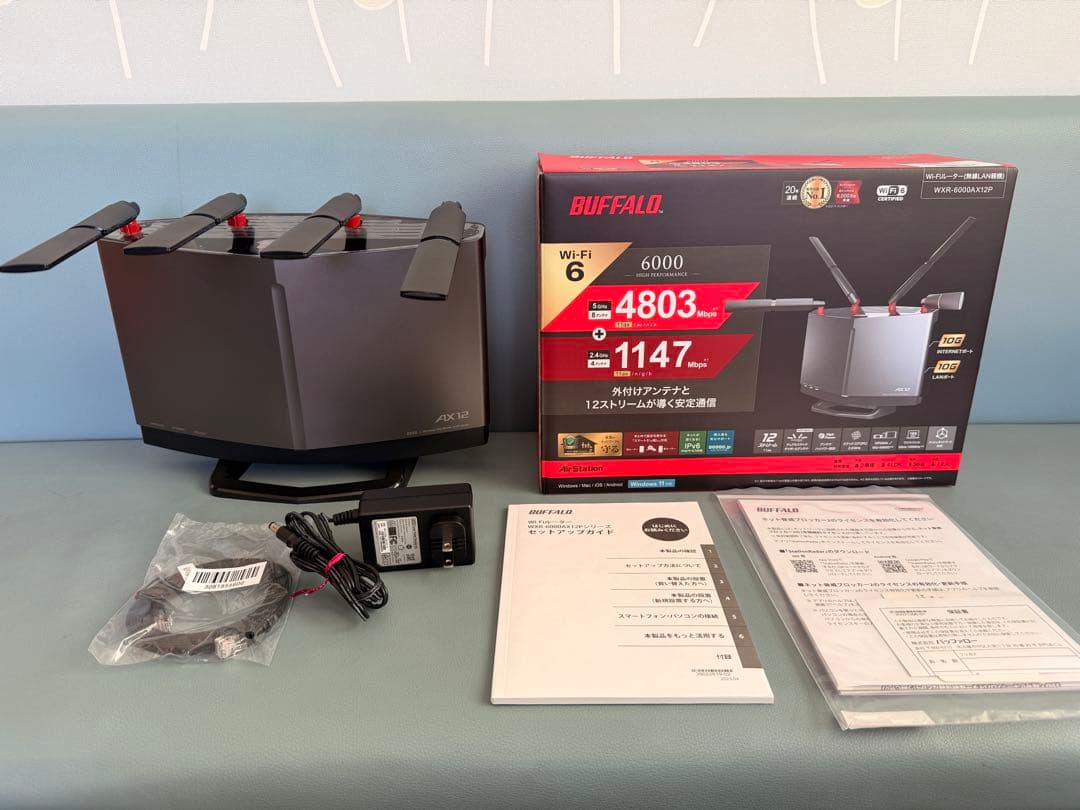 バッファロー WXR-6000AX12P Wi-Fi 6 ルーター