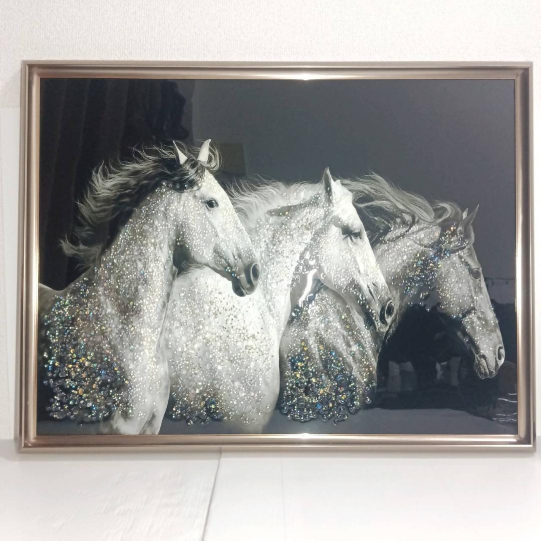 クリスタルアート アクリルアート インテリア ピクチャーアート 未来を信じて 馬