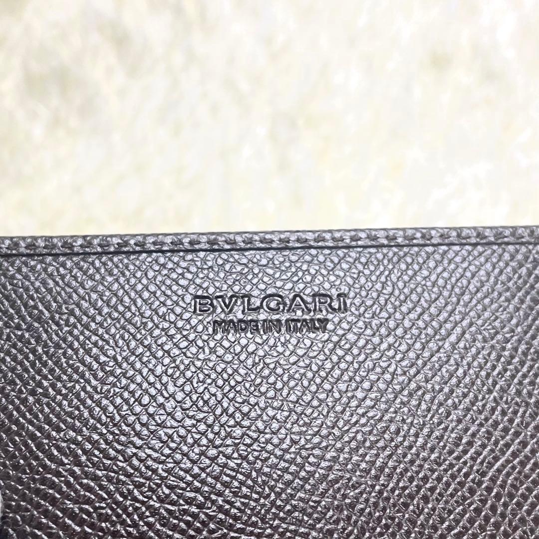 美品 ブルガリ 名刺入れ サフィアーノ ビーゼロワン サークルロゴ ブラウン