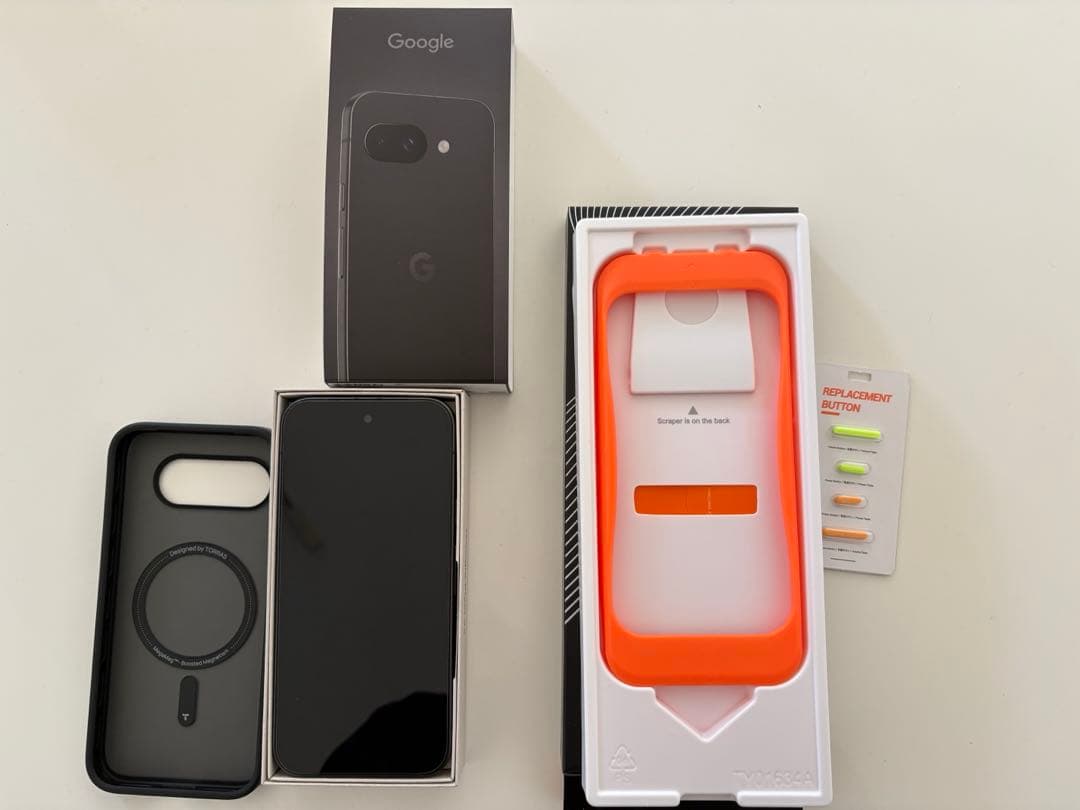 Google Pixel 9a Obsidian（黒）フィルム+ケース付き