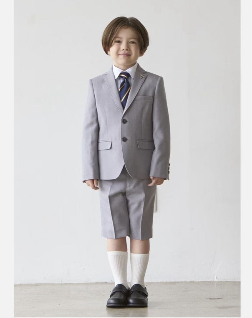 プティマイン　セレモニー　グレーセットアップ　男の子　120