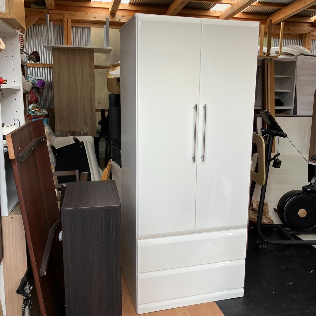 【福岡市限定】ホワイト ワードローブ クローゼット 収納家具 配送無料