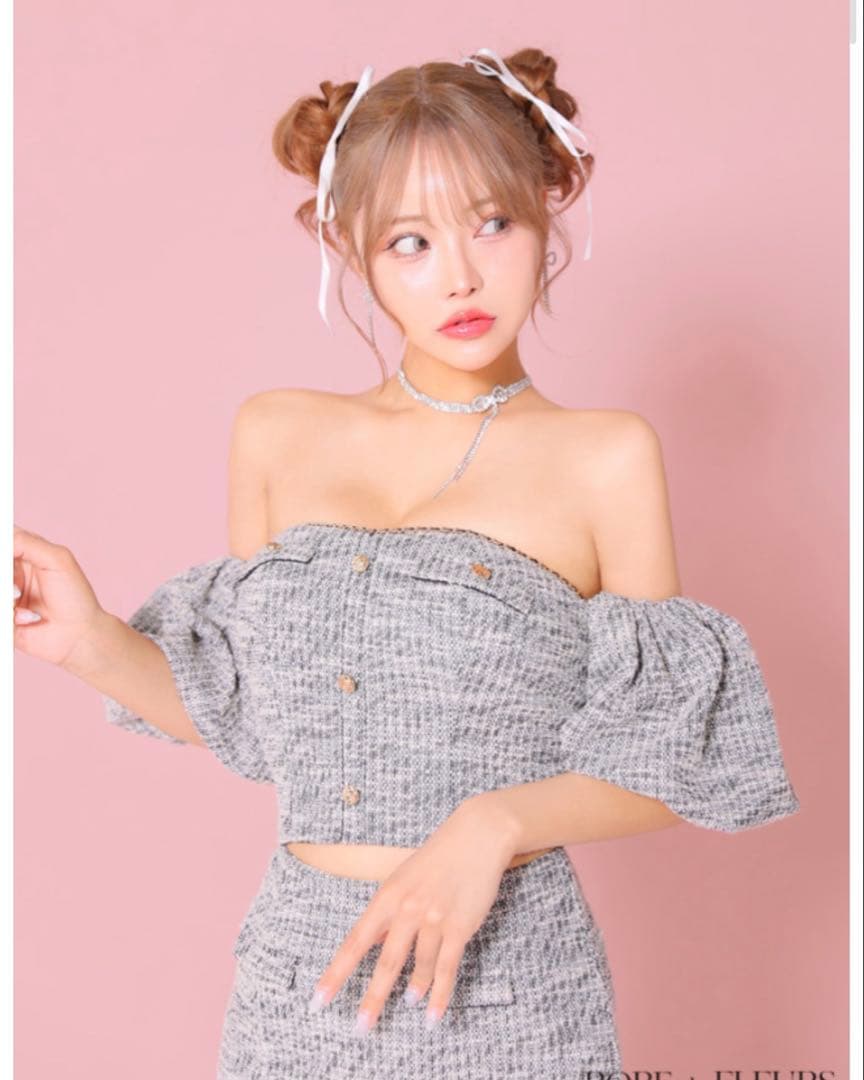 ROBE de FLEURS オフショル　キャバドレス　ミニドレス