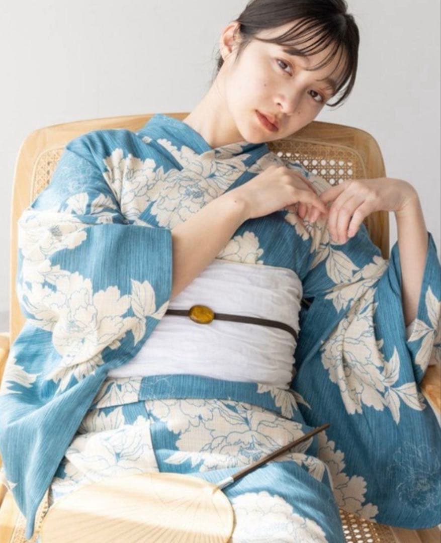 【ゆかた館グレース】浴衣+帯+帯飾り