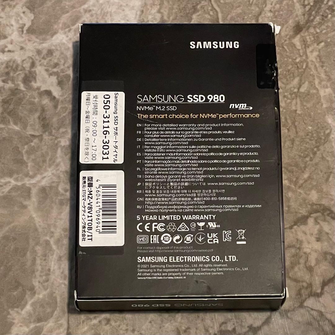 【新品】SAMSUNG SSD980 1TB/M.2 MZ-V8V1T0B/IT