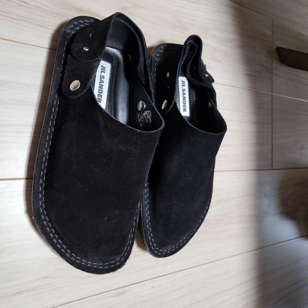 JIL SANDER ブラック サボ・クロッグサンダル　41