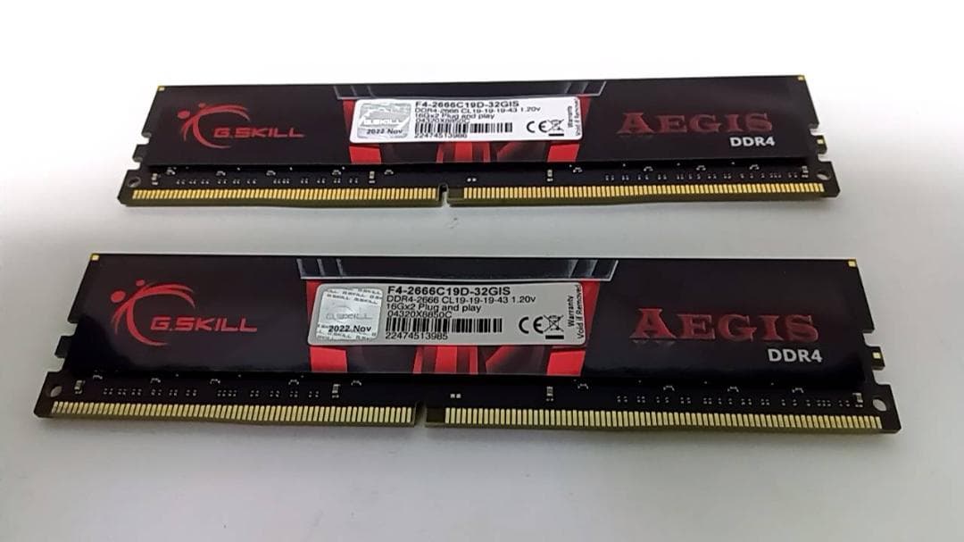 G.Skill DDR4-16G×2 Elite DDR4-8G×2 メモリ