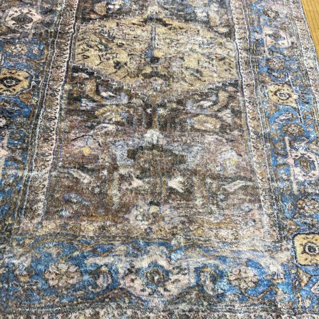 unico ラグ　メリケ　ブルー　140×100 カーペット