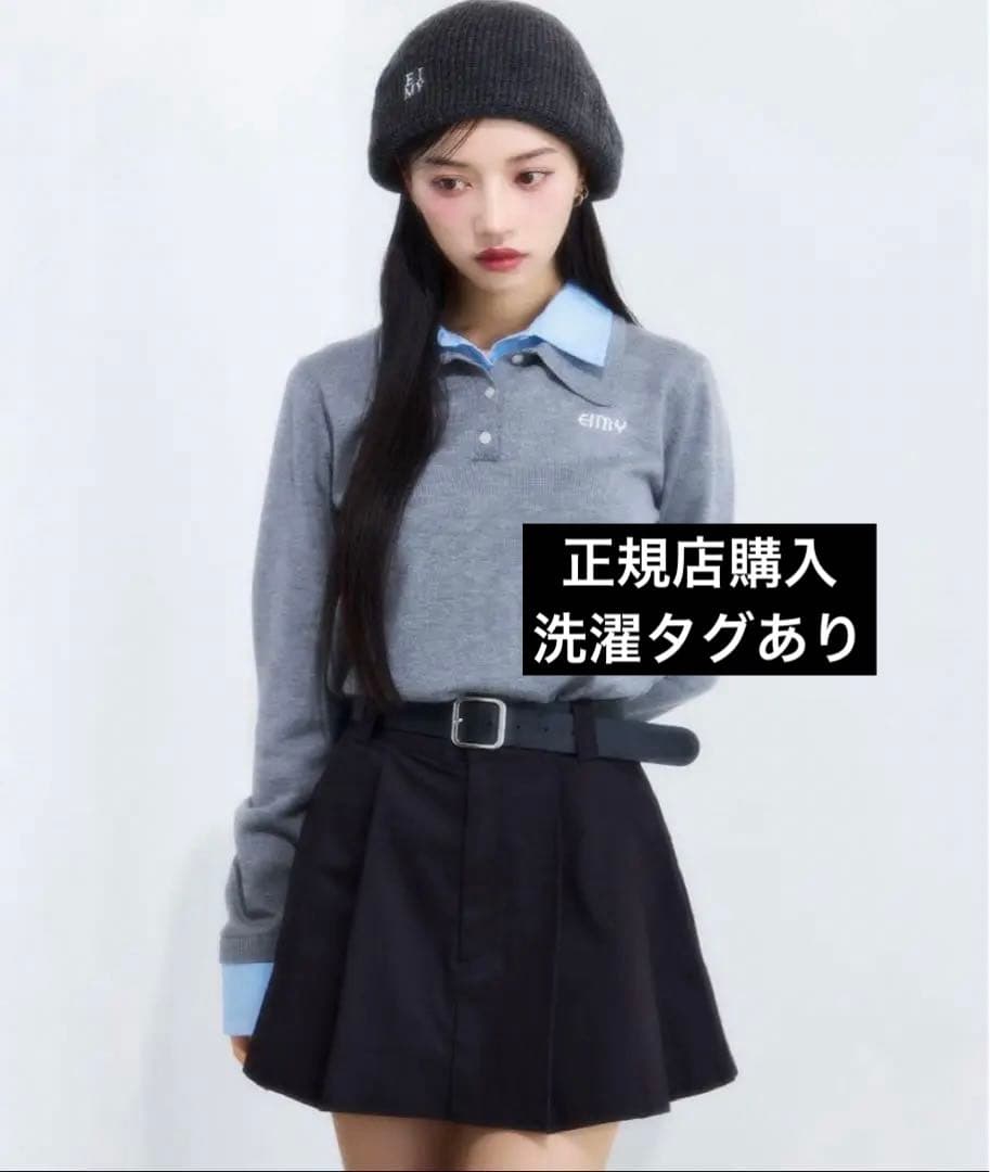 eimy istoire ダブルカラーデザインニット　エイミー