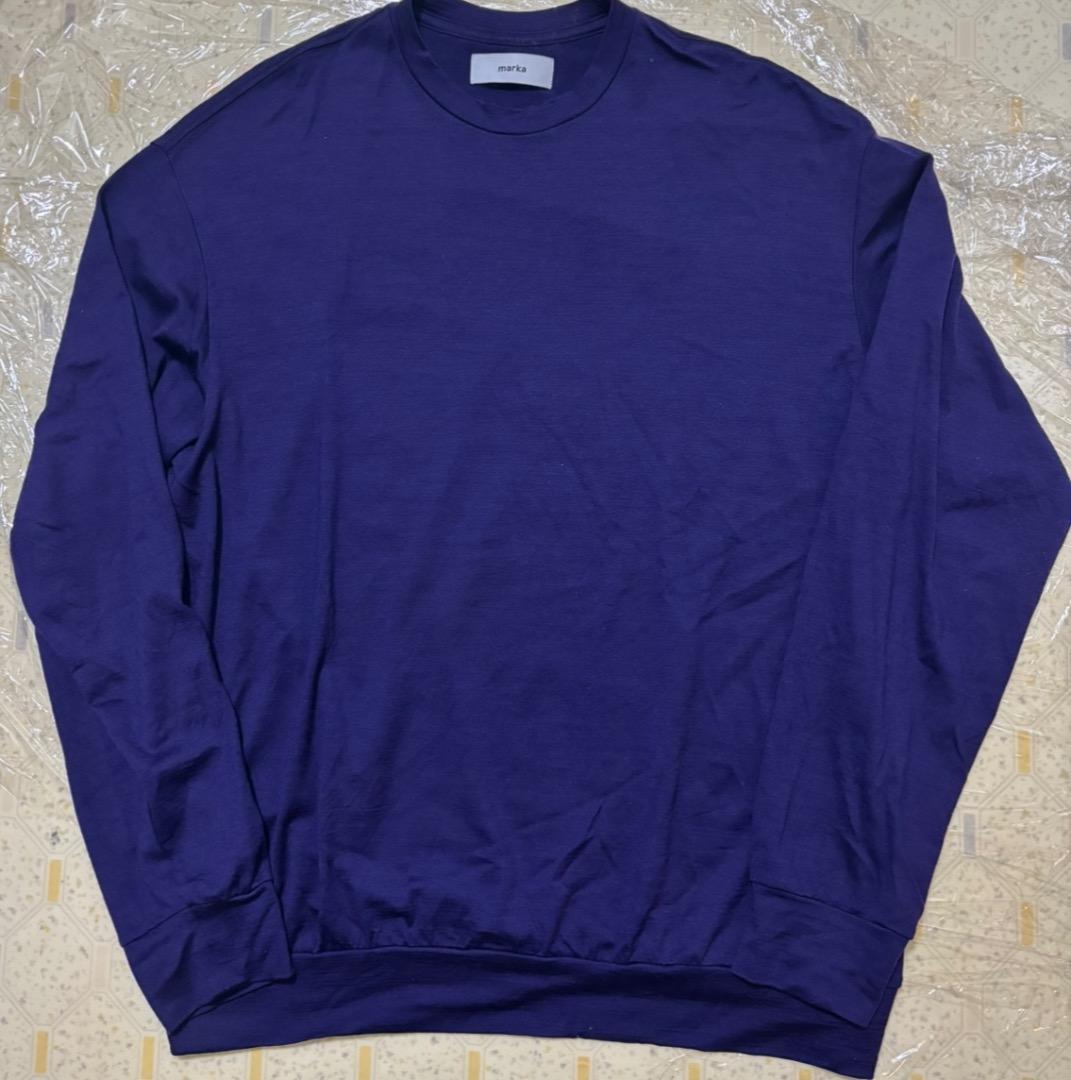 2025AWmarka★markaマーカウォッシャブルニットクルーネック紫3