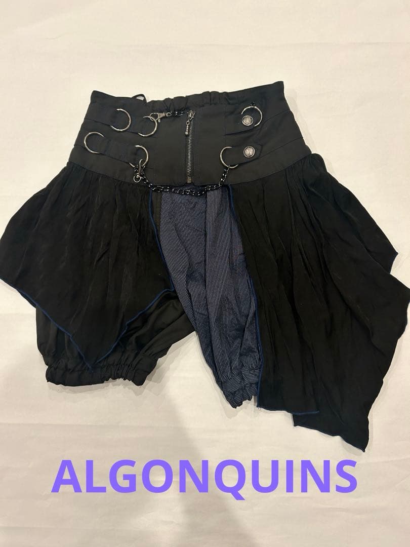 ALGONQUINS アルゴンキン　ショートパンツ　黒　ボーダー　個性的　美品