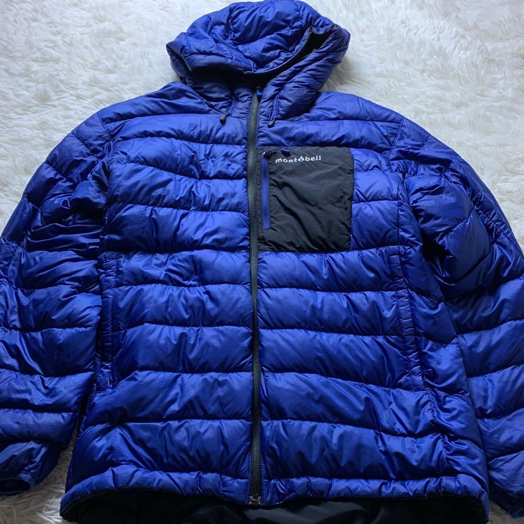 お*具様 美品■モンベル ダウンジャケット リバーシブル ブルー　1101492