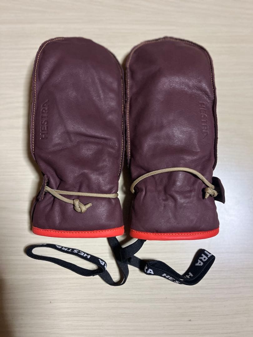 HESTRA ワカヤマ ミット サイズ 8 Bordeaux/Brown