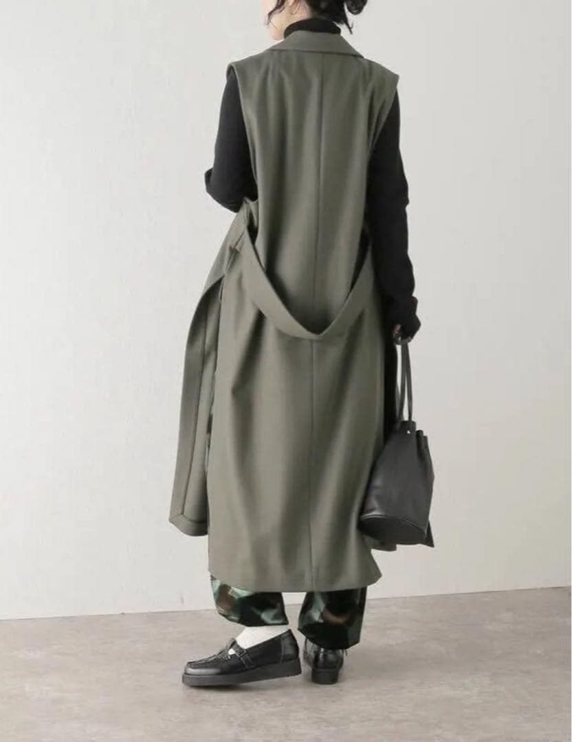 SACRA 59,300円　22A/W ライトメルトン ロングジレ