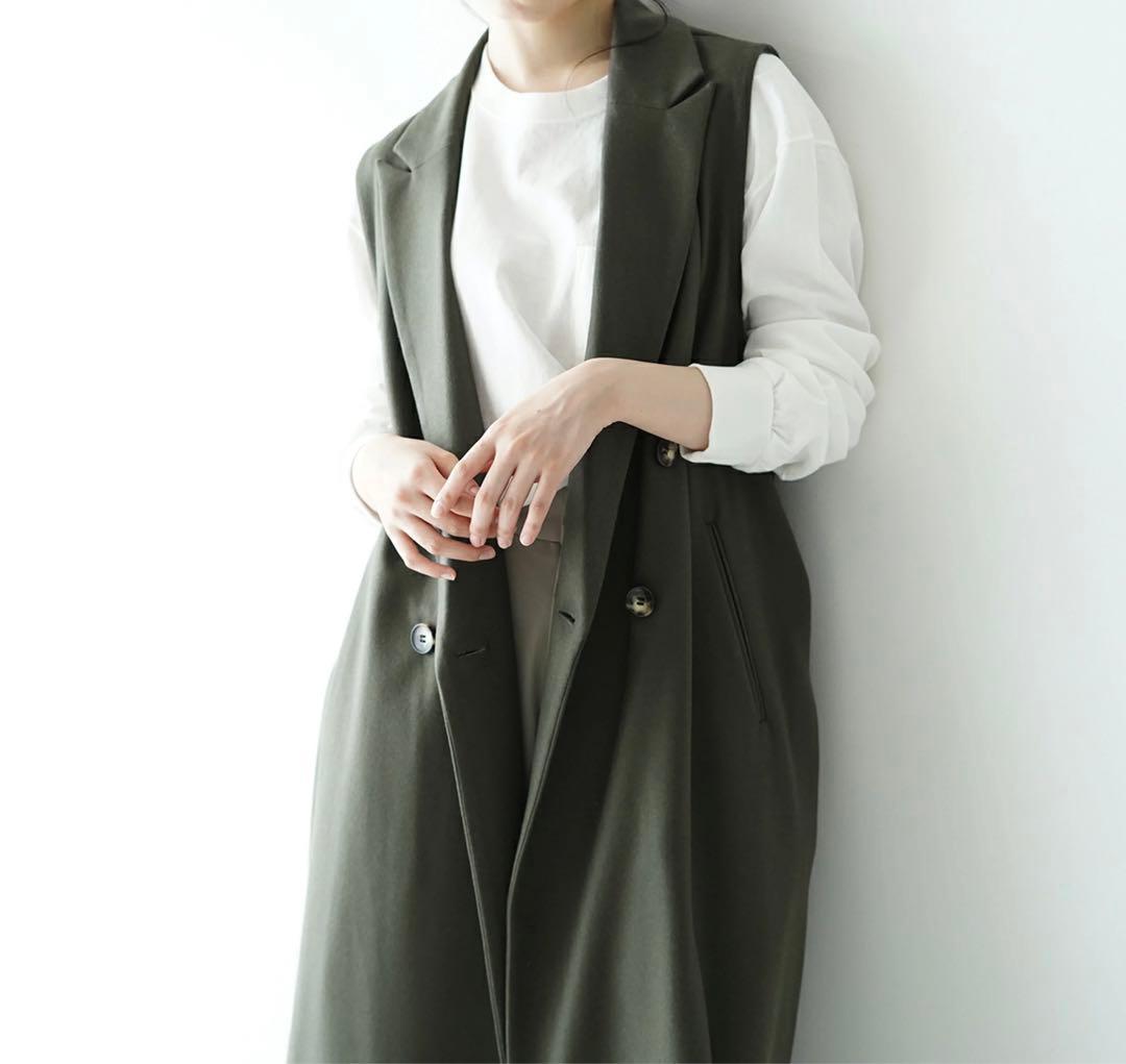 SACRA 59,300円　22A/W ライトメルトン ロングジレ