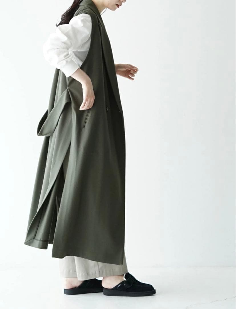 SACRA 59,300円　22A/W ライトメルトン ロングジレ